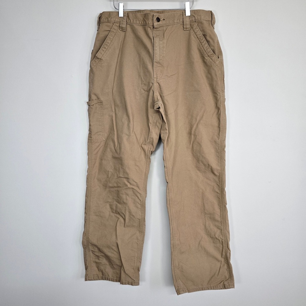 Carhartt Carpenter Pants Mens 38x32 (fits 35x31) Canvas Duck Loose Fit Workwear